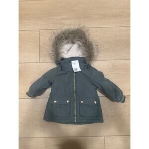 NWT H&M 6-9M Fur Hood Coat